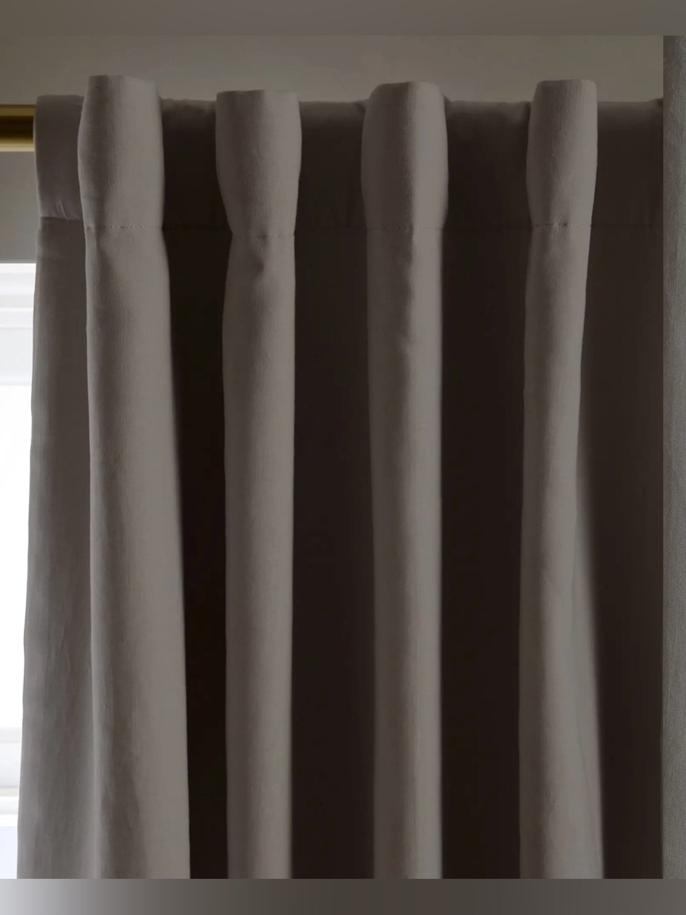 New Quince Euro Linen True Blackout Curtain 48 x 96” Cloud Light Gray 1 Panel